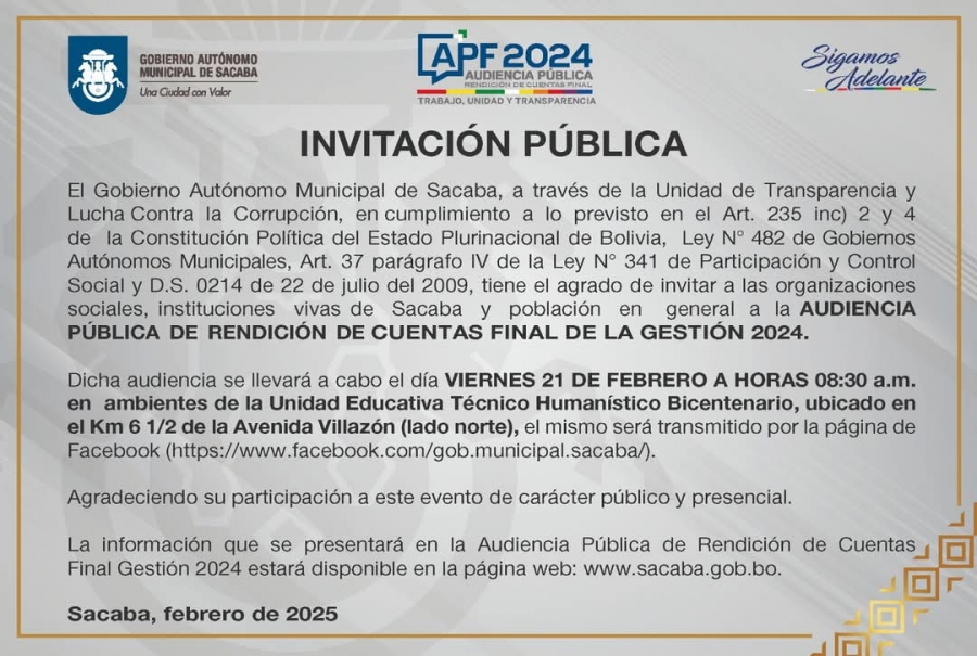 Audiencia P&uacute;blica Final 2024