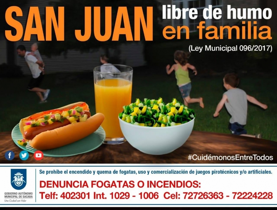 SACABA HABILITA L&Iacute;NEAS PARA DENUNCIAR FOGATAS E INCENDIOS EN SAN JUAN