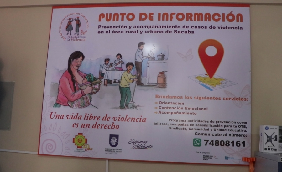 SACABA FORTALECE LA LUCHA CONTRA LA VIOLENCIA HACIA LA MUJER CON LA HABILITACI&Oacute;N DE UN PUNTO DE INFORMACI&Oacute;N Y PREVENCI&Oacute;N