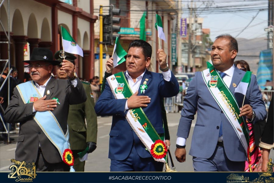 SACABA CELEBR&Oacute; SUS 264 ANIVERSARIO CON ACTOS C&Iacute;VICOS, SESI&Oacute;N DE HONOR Y DESFILE INSTITUCIONAL