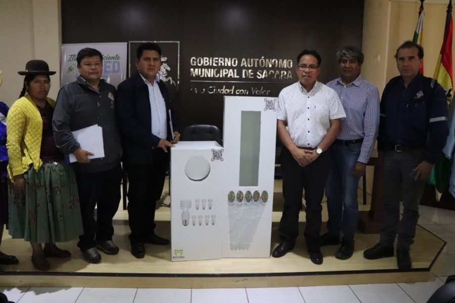 EN SACABA SE REALIZA LA PRUEBA PILOTO A NIVEL NACIONAL &ldquo;GESTI&Oacute;N OPERATIVA DE LAMPARAS EN DESUSO&rdquo;