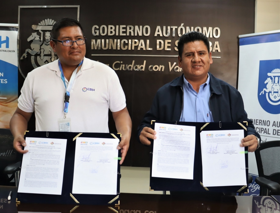 EL GAMS Y LA EBIH FIRMARON UN IMPORTANTE CONVENIO PARA FORTALECER EL DESARROLLO PRODUCTIVO EN SACABA