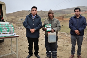 ALCALDE PEDRO GUTI&Eacute;RREZ ENTREG&Oacute; FERTILIZANTES A 221 FAMILIAS AFECTADAS POR GRANIZADA EN CINCO COMUNIDADES DEL DISTRITO RURAL PALCA