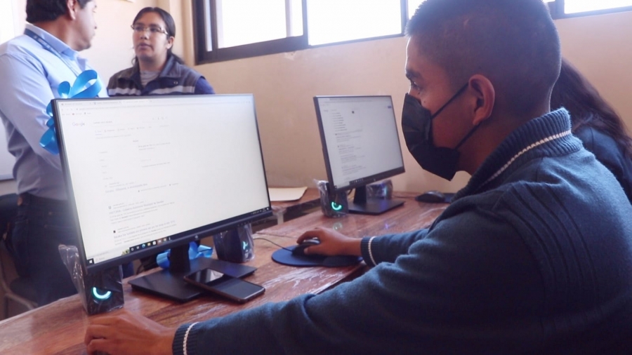 INAUGURAN AULA DE SISTEMAS INFORM&Aacute;TICOS QUE FORTALECE EL BACHILLERATO T&Eacute;CNICO HUMAN&Iacute;STICO EN LA UNIDAD EDUCATIVA PAULO FREIRE DE SACABA