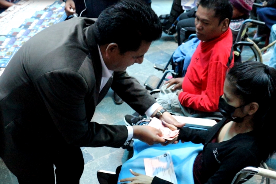 BONO A PERSONAS CON DISCAPACIDAD GRAVE Y MUY GRAVE EN SACABA LLEGA A M&Aacute;S DE MIL BENEFICIARIOS