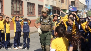 M&Aacute;S DE 630 ESTUDIANTES DE LA UNIDAD EDUCATIVA GERM&Aacute;N BUSCH PARTICIPARON DE UN SIMULACRO DE SISMO REALIZADO POR LA UGR SACABA