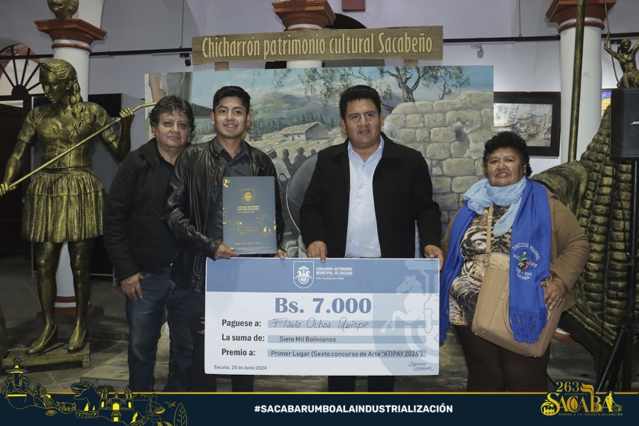 ALCALDE PEDRO GUTI&Eacute;RREZ VIDAURRE PREMIA A GANADORES DEL CONCURSO DE ARTE &ldquo;ATIPAY 2024&rdquo;